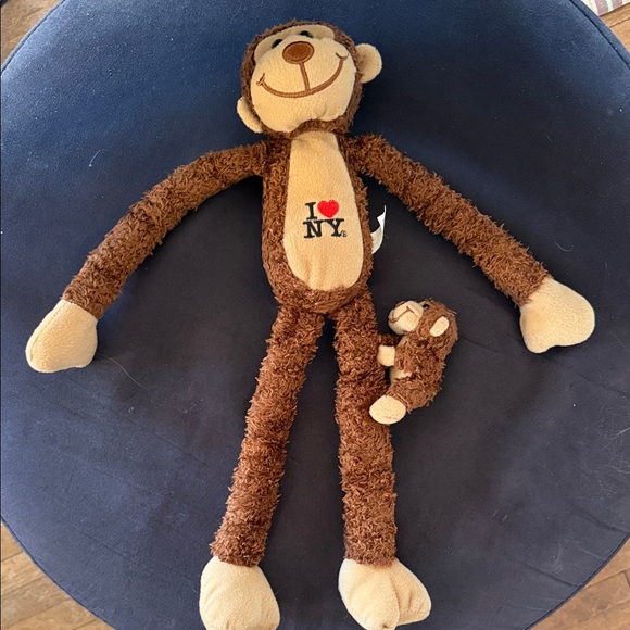 Brown Plush Monkey Toy I ❤️ NY Metro Merchandise - Picture 2 of 10